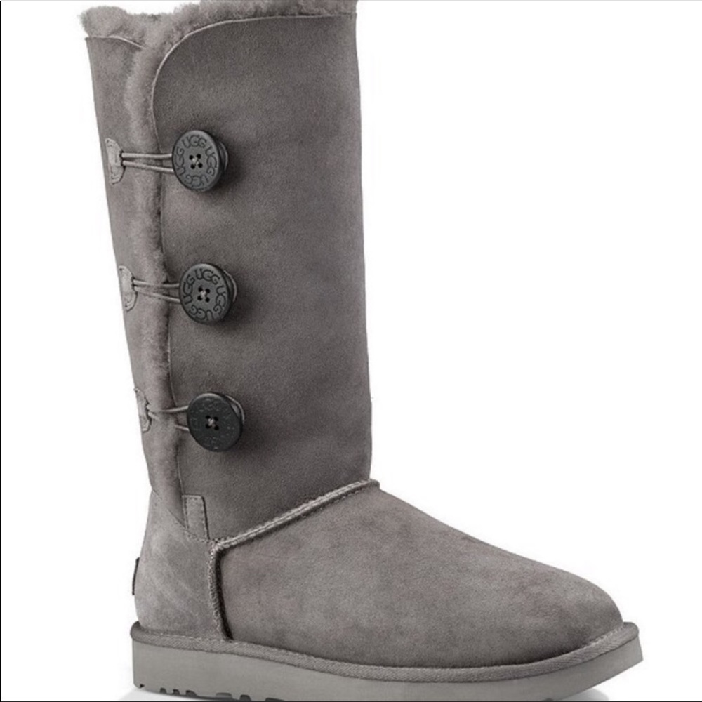 Ugg Bailey Button Tall Boot Grey - image 1